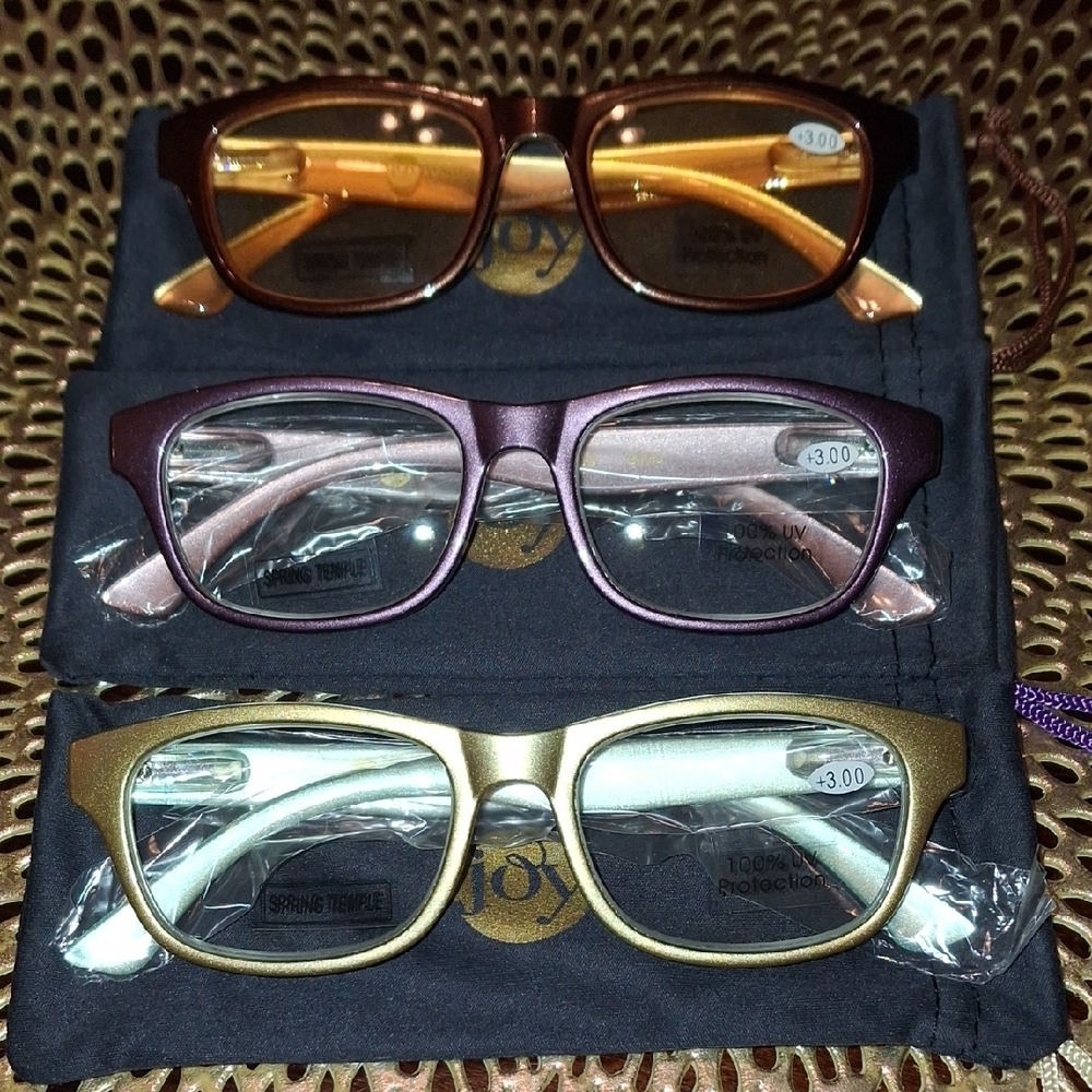 Joy Mangano Set of Three Stylish Eyeglasses
